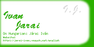 ivan jarai business card