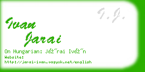 ivan jarai business card